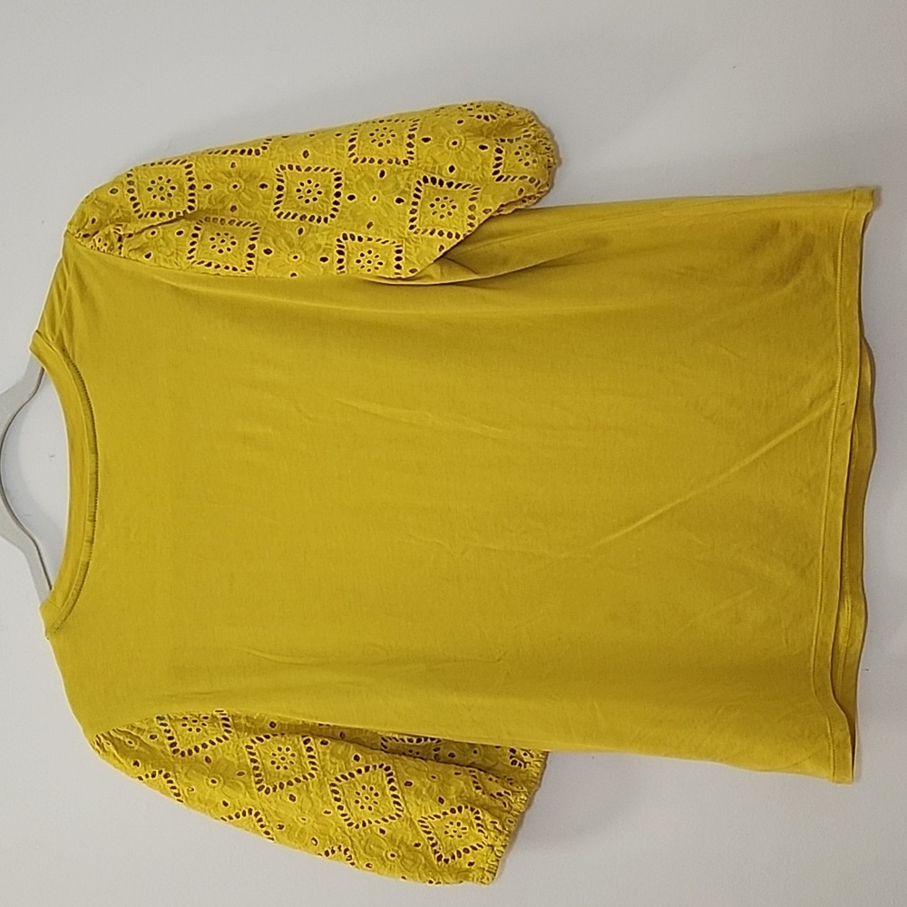 Boden Abigail Embroidered Eyelet  Puff Sleeves Buttery-soft  Blouse Sz 10 - Picture 12 of 16